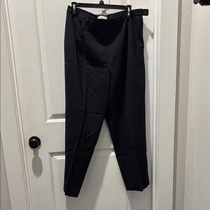Talbots Navy Blue Trousers with Relaxed Fit and Elastic Waistband